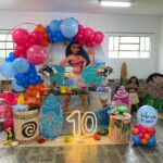 Leia mais sobre o artigo Moana Com Painel Oval E Portal Álbum I – Arco de Balões Orgânico