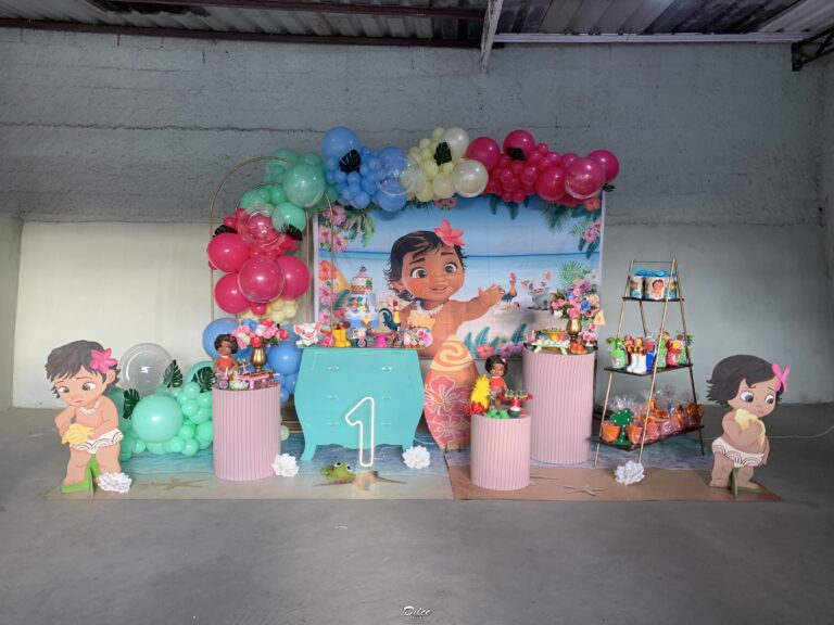 Leia mais sobre o artigo Moana Baby Painel Reto – Trabalho de Bolas com Arco Orgânico