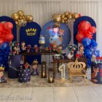 Leia mais sobre o artigo Pequeno Príncipe Redondo com Oval/Romano Azul – Coroa De Led – Trabalho de Bolas Com Arco Orgânico