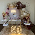 Leia mais sobre o artigo Festa Painel Redondo e Celebre a Vida de LED – Adulto – Trabalho de Bolas Com Arco Orgânico