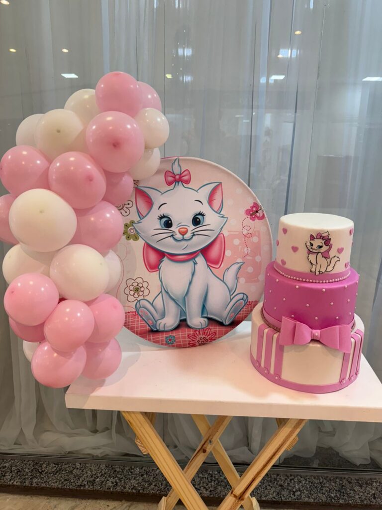 Leia mais sobre o artigo Mini Kit Com Painel De Mesa e Arco de Balões / Kit Escola  – Temas Diversos – Menina