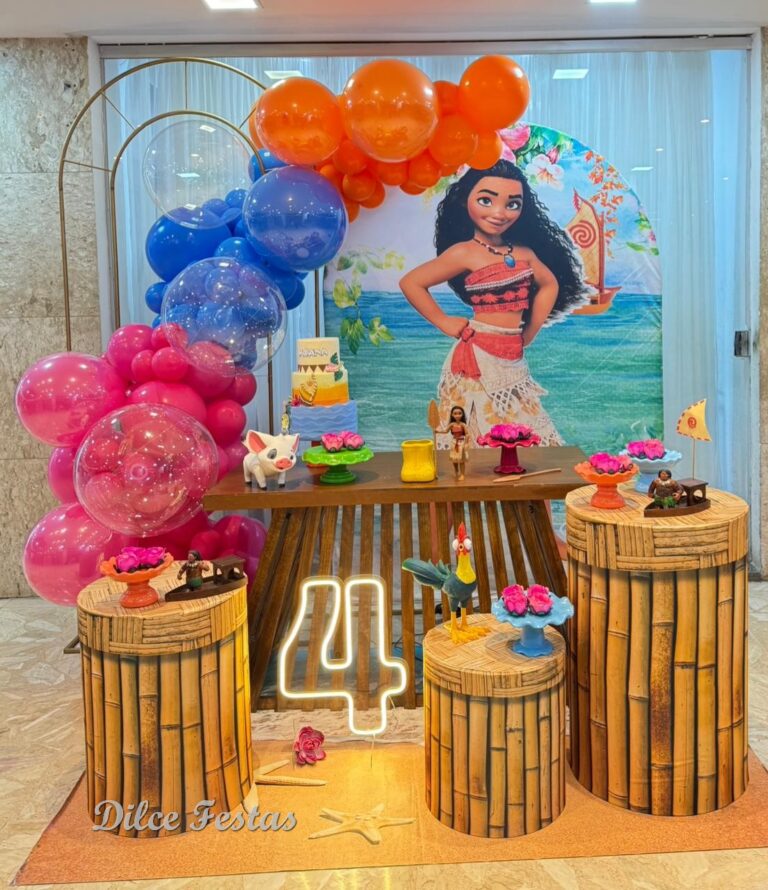 Leia mais sobre o artigo Moana Painel Oval com Portal Álbum VII – Trabalho em Balões com Arco Orgânico