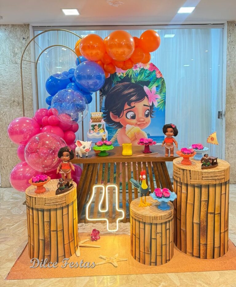 Leia mais sobre o artigo Moana Baby Painel Oval com Portal Álbum VII – Trabalho em Balões com Arco Orgânico