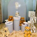 Leia mais sobre o artigo Chá de Bebê Painel Oval/Romano Ripado Branco Álbum I