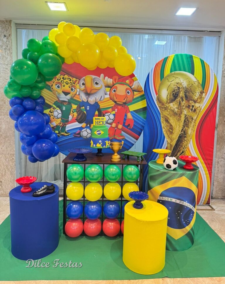 Leia mais sobre o artigo Copa do Mundo 2026 Painel Redondo E Oval da Taça Álbum VI – Arco de Balões Pegue e Monte Leve Pronto!