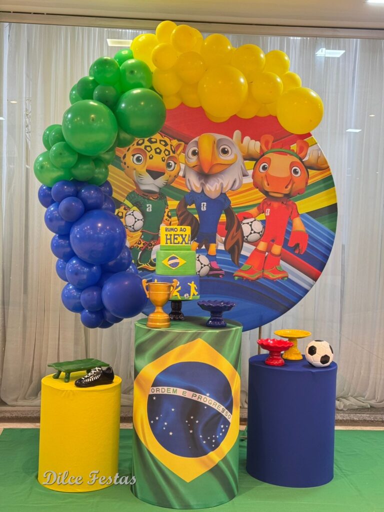 Leia mais sobre o artigo Copa do Mundo 2026 Painel Redondo Álbum I – Arco de Balões Pegue e Monte Leve Pronto!